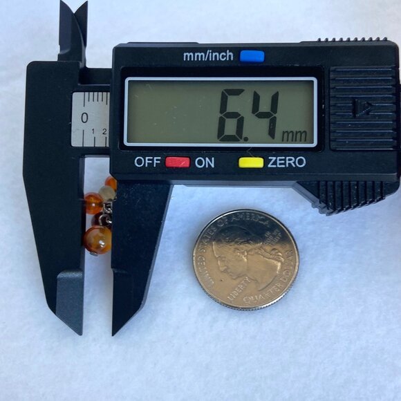 Sterling Silver 925 Beaded Red Jasper Multi-stone Dangle Drop Earrings - Picture 16 of 16